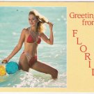 Postcard Greetings From Florida Risque Bathing Beauty Curteich