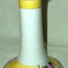 Noritake Candle Holder Handpainted White Yellow Floral Panels Gold Trim 5 1/2"
