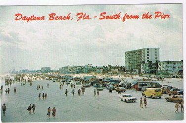 Florida Postcard Daytona Beach South From The Pier