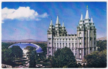 Utah Postcard Salt Lake City Mormon Temple Square