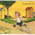 Comic Postcard Outhouses Stopped Off For A Rest Canada
