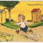 Comic Postcard Outhouses Stopped Off For A Rest Canada