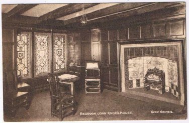 United Kingdom UK Postcard Edinburgh John Knox House Bedroom