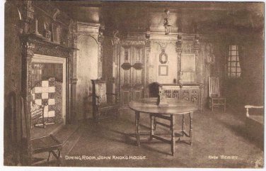 United Kingdom UK Postcard Edinburgh John Knox House Dining Room
