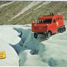 Alberta Postcard Snowmobile & Crevasse Columbia Icefield Athabaska Glacier