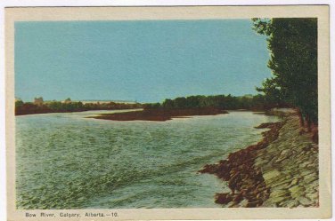 Postcard Bow River Calgary Alberta PECO