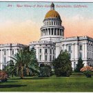 Postcard Rear View Of State Capitol Sacramento California