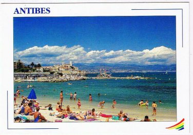 France Postcard Cote d'Azur Antibes Beach