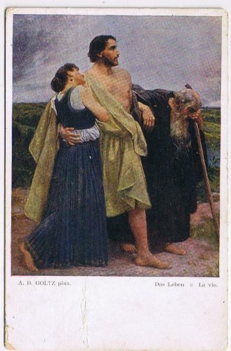 Art Postcard AD Goltz Das Leben La Vie Life 1914