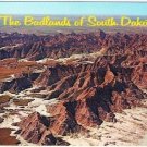 South Dakota Postcard Aerial View Badlands of South Dakota