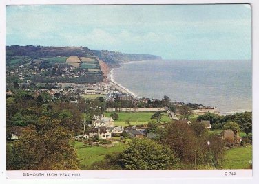 United Kingdom Postcard England Sidmouth From Peak Hill