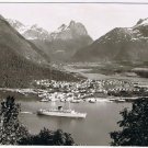 Postcard RPPC Norge Norway Andalsnes med Vengetind Romasdalshorn Trolltindene
