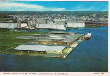 Ontario Postcard Thunder Bay Western Terminal Of The St Lawrence Seaway System