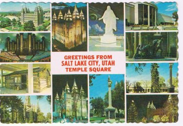 Utah Postcard Salt Lake City Temple Square Multi View