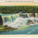 New York Postcard Niagara Falls American Falls From Canadian Side