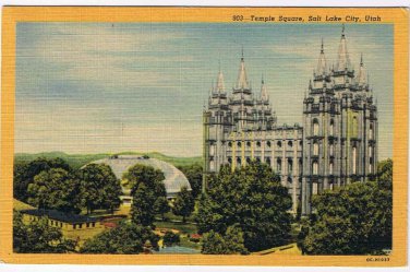 Utah Postcard Salt Lake City Temple Square