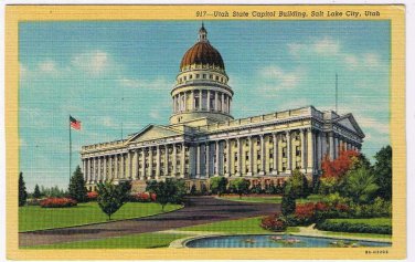 Utah Postcard Salt Lake City Utah State Capitol Building
