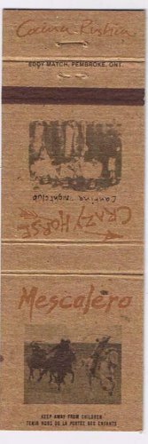 Matchbook Cover Crazy Horse Cantina Nightclub Mescalero Vancouver