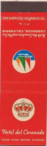 Matchbook Cover Hotel de Coronado California