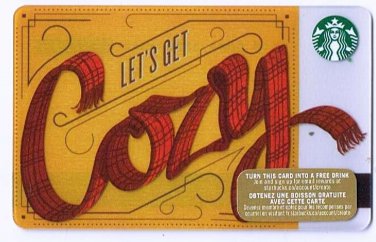 Starbucks 2015 Gift Card Let's Get Cozy No Value English French