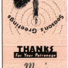 Pennsylvania Matchbook New Castle Marcs Fish Drycleaners & Launderers Peach