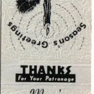Pennsylvania Matchbook New Castle Marcs Fish Drycleaners & Launderers Grey