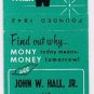 Matchbook Cover John W Hall Jr Roswell New Mexico Mutual Of New York