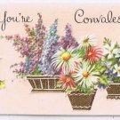 Vintage Greeting Card Get Well Floral Baskets While You're Convalescing Canada
