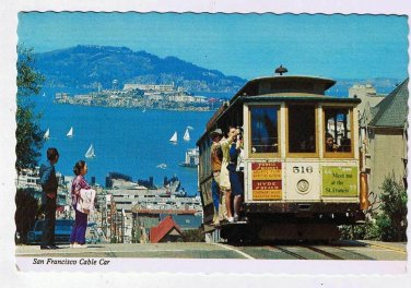 California Postcard San Francisco Cable Car Hyde Street