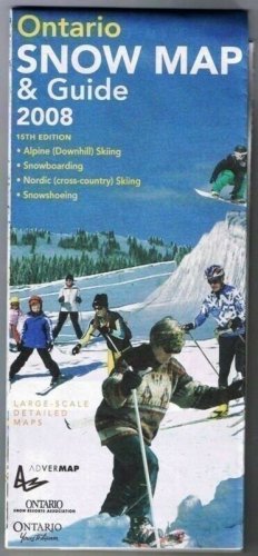 Ontario Snow Map & Guide 2008 Downhill Snowboarding Cross Country Snowshoeing