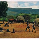 Natal Africa Postcard Zulus At Home Bantu Reserve Nagle Dam Valley of 1000 Hills