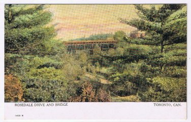 Ontario Postcard Toronto Rosedale Drive & Bridge Warwick Rutter