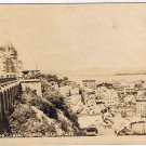 Quebec Postcard RPPC Lower Town From Terrace Quebec