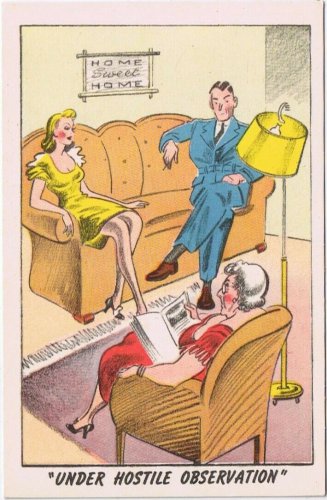 Postcard Under Hostile Observation Courting