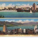 British Columbia BC Postcard Vancouver From Land & Sea Cruise Ship