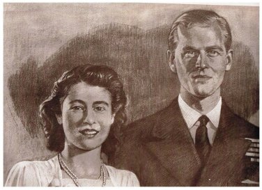 Princess Elizabeth Lt Philip Mountbatten Canadian Artist Reed 1947 Weston