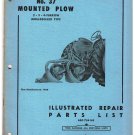 Massey Harris No 37 Mounted Plow Illustrated Repair Parts List