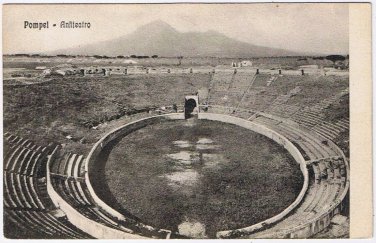 Postcard Pompei Amphitheatre Italy
