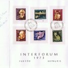 Stamps Hungary Interforum 1973 Folder