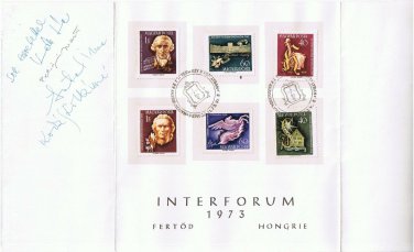 Stamps Hungary Interforum 1973 Folder