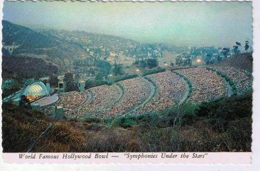 California Postcard World Famous Hollywood Bowl Symphonies Under The Stars