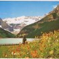 Postcard Lake Louise Mt Lefroy Victoria Glacier Iceland Poppies Banff Alberta