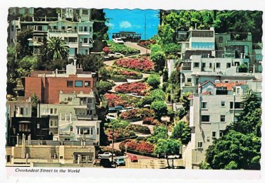 California Postcard San Francisco Lombard Street Crookedest Street In The World