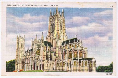 New York Postcard NYC Cathedral Of St John The Divine