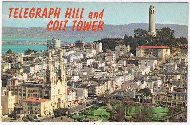 California Postcard San Francisco Telegraph Hill & Coit Tower