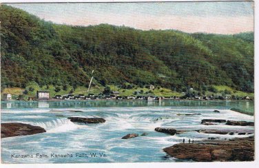 West Virginia Postcard Kanawha Falls Hugh Leighton Made In Germany