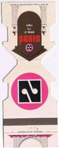 VINTAGE South Harlem New York Matchbook NIKOS' Universal