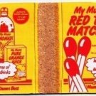 My Mums Red Top Matches Matchbox Flattened