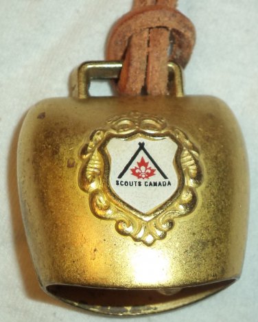 Scouts Canada Cow Bell Boy Scouts Insignia Leather Thong