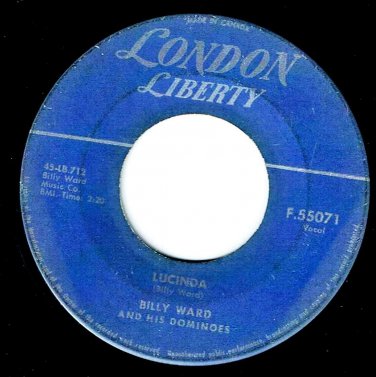 Billy Ward & His Dominoes Lucinda 45 rpm Star Dust Canadian Pressing London